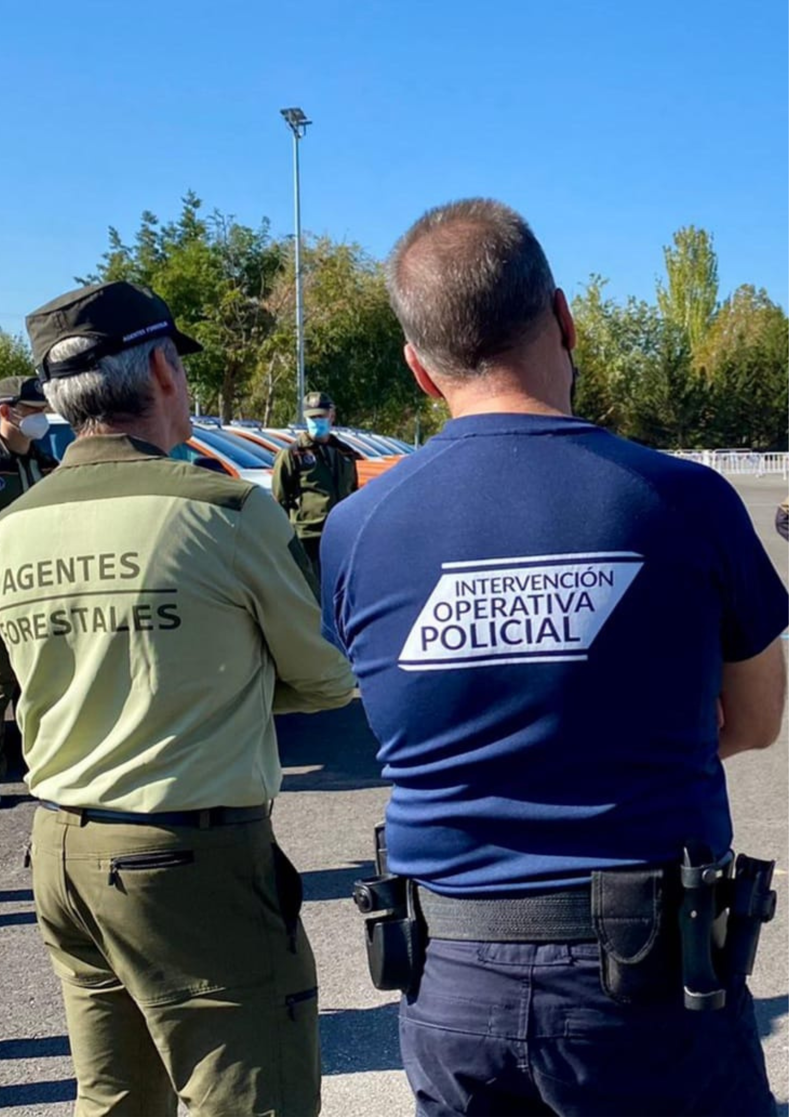 Agentes Forestales realizando prácticas de intervención operativa policial