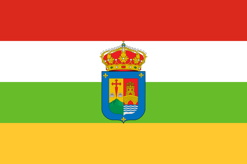 Flag Of La Rioja With Coat Of Arms.svg